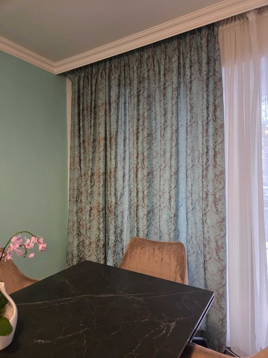 Draperii brovart superbe maro cu turcoaz