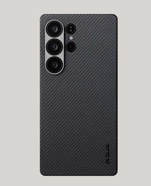 Vând husă premium PITAKA Edge Case 600D Black/Grey (Twill) pentru Samsung Galaxy S25 Ultra