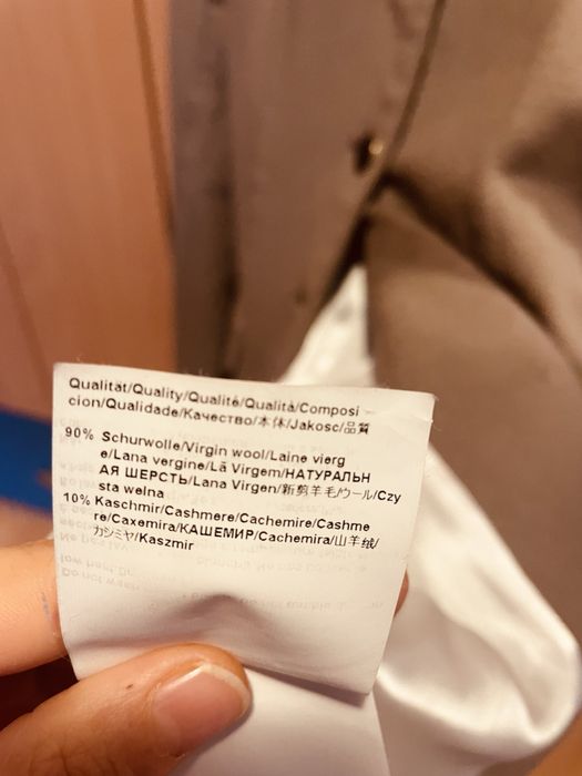 Palton 90% lana virgina 10% casmir