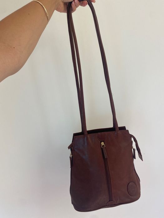 Кафява чанта от естествена кожа