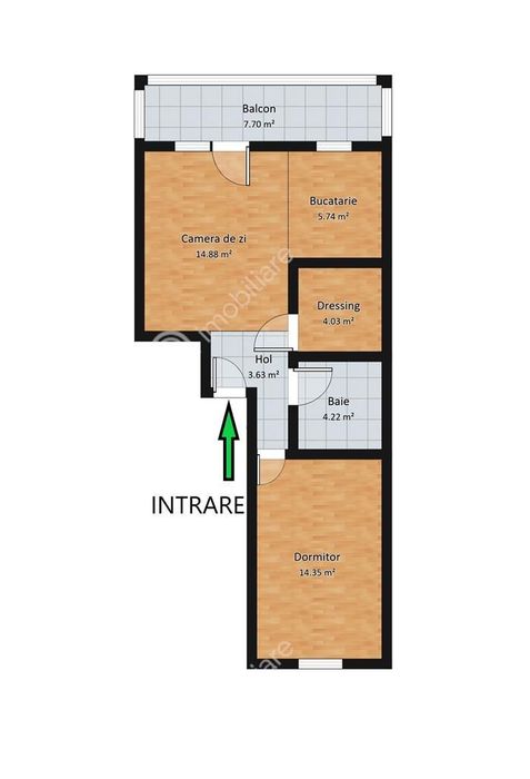 Apartament modern cu 2 camere si balcon la etajul 2 in Selimbar