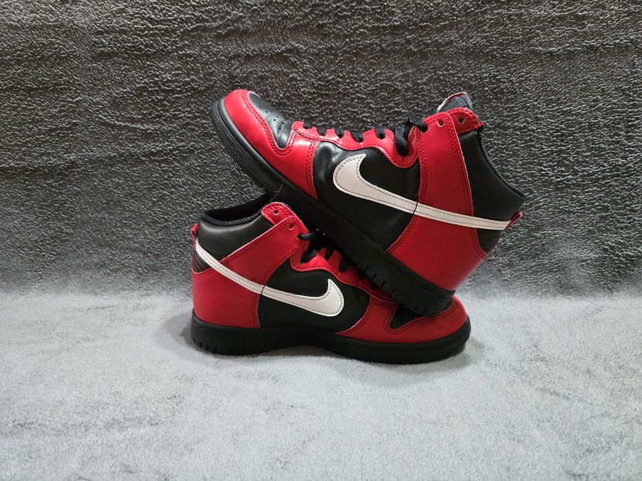 Nike Dunk High Black University Red