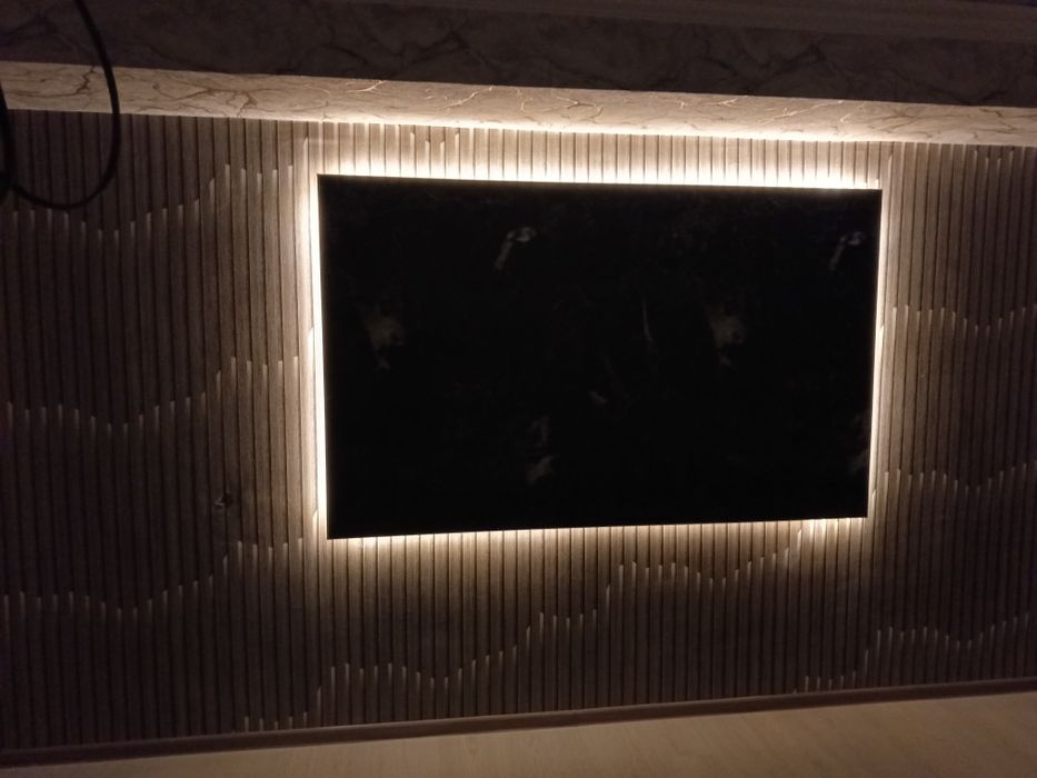 ПВХ панелдан под телевизор ясаймиз  нархи 500 000 сум