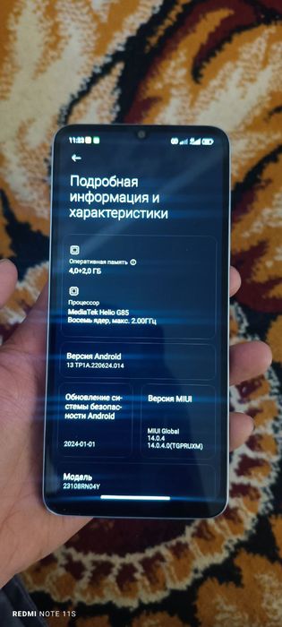 Redmi 13C 4/128 yengi telefon