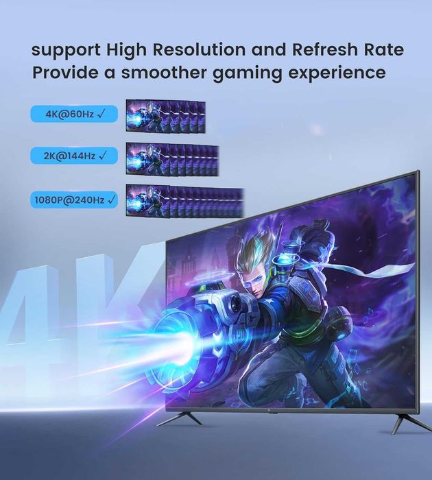 Splitter HDMI 4K-60Hz 1in 2 iout cu extractor audio,1x2+Toslink optic+coaxial+audio stereo de 3.5mm soundbar Dobly Vision/Atmos DTS 5.1CH HDCP2.3