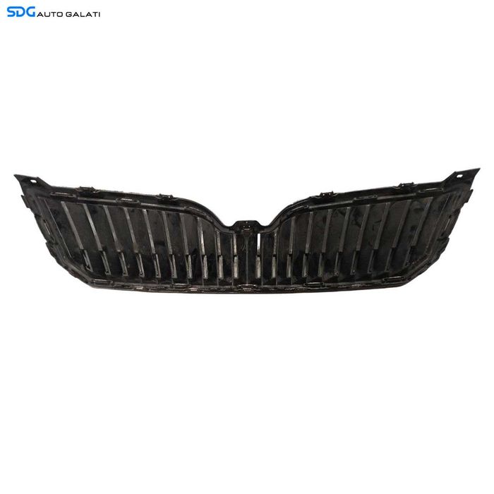 Grila Centrala Superioara de pe Bara Spoiler Fata Skoda Superb 2 Facelift 2013 - 2015 Cod 3T0853668B (Prezinta o fisura) [LS0366]