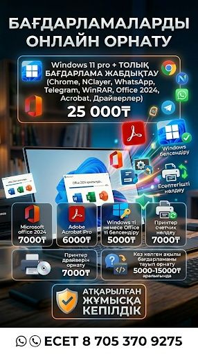 Программист установка Windows офис принтер сканер