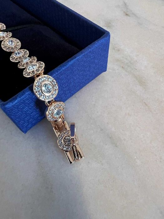 Bratara Swarovsk Model Angelic Tennis Rose/Gold