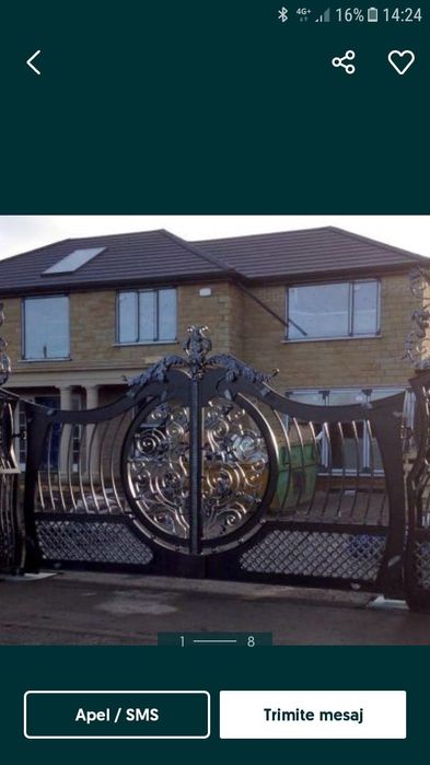 Porti și garduri din fier forjat și tablă debitată