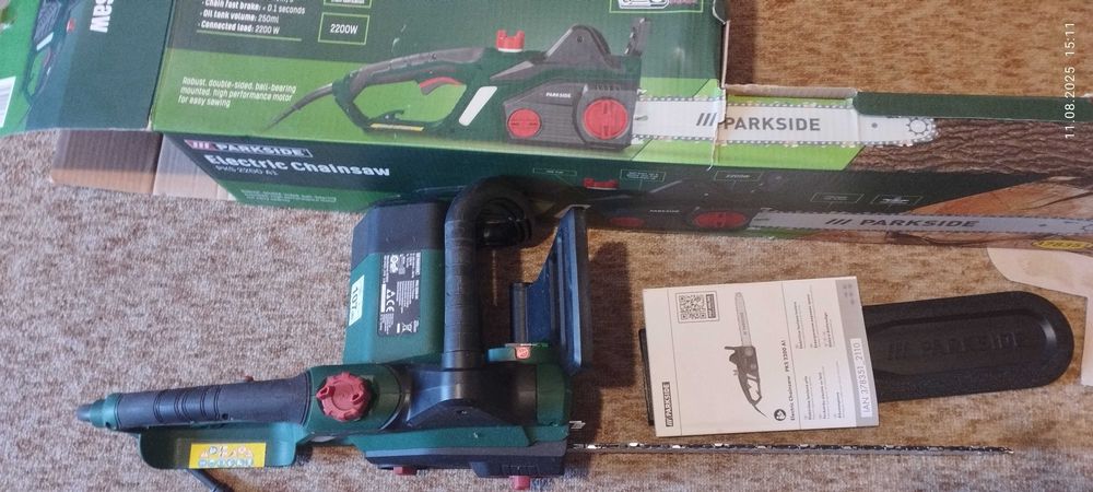 електрически верижен трион парксайд