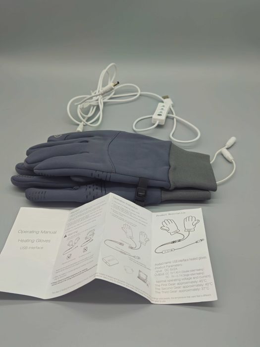 USB отопляеми ръкавици с контролер и 3 степени на топлина (37/40/45°C)