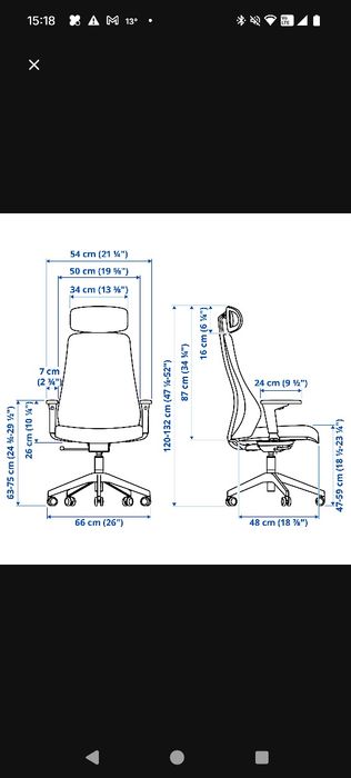 Vand scaun birou Ikea Matchspel
