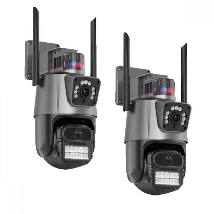 Двойна WIFI камера за наблюдение P11 Pro + Карта, 8MP, външна/вътрешна, Ultra HD, 5X ZOOM, Icsee