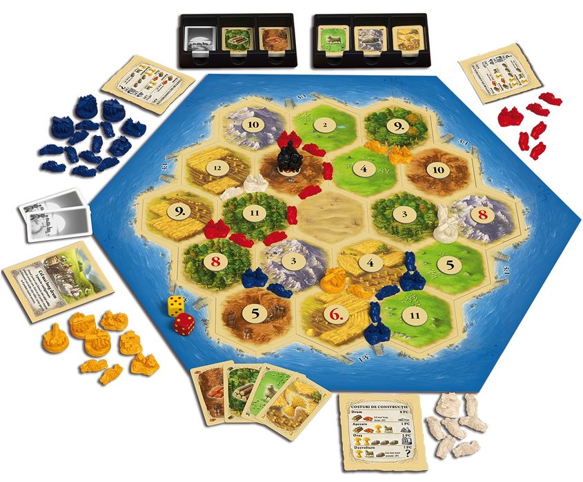 Joc de societate Catan, jocul de baza 3 4 jucatori,nou,sigilat