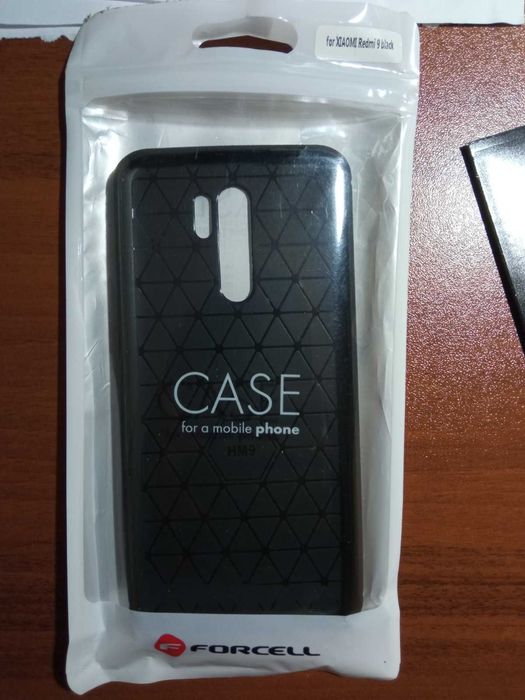 Калъф и Темперирано стъкло за телефон Xiaomi Redmi 9 Black и Redmi 8