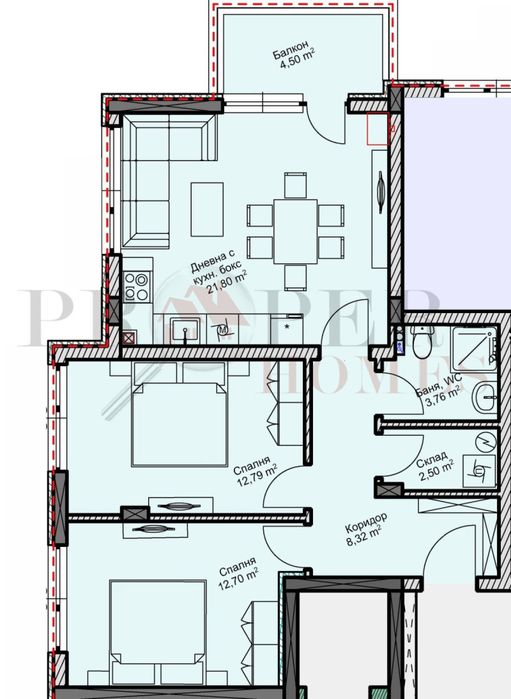 Тристаен Апартамент в Новострояща Жилищна Сграда