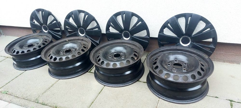 Jante tabla VW r15 5x112 și capace ornamentale