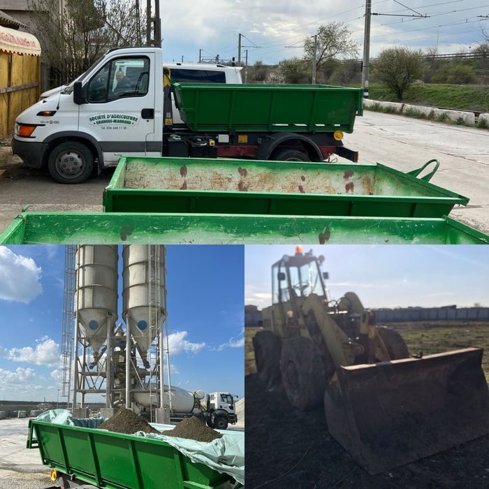 Debarasari,transport container moloz moluz pietriș bena det,cuva,gunoi