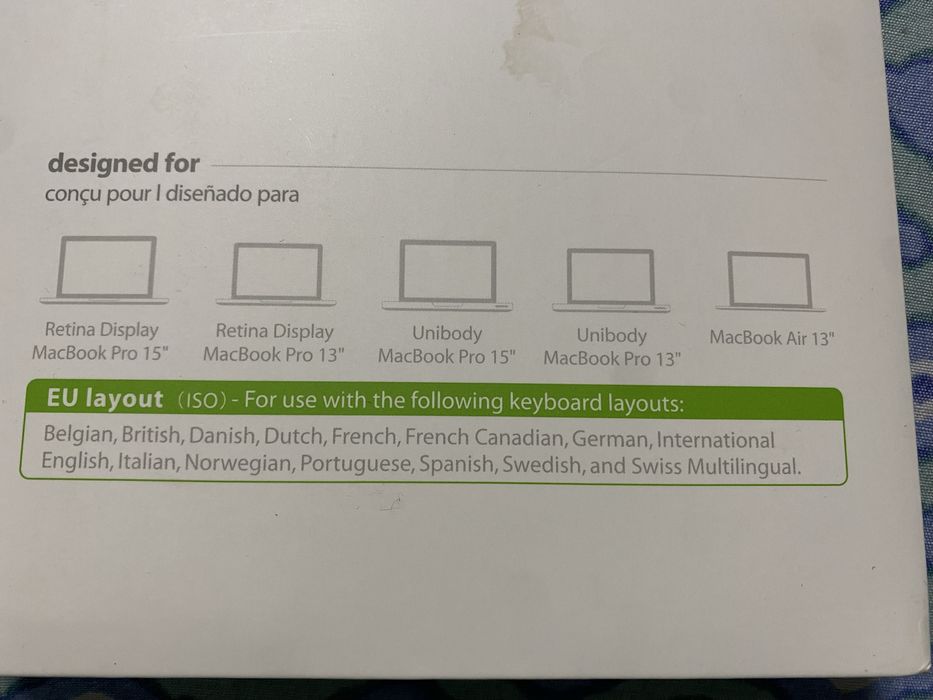 Husa tastatura Moshi ClearGuard pentru Apple MacBook 2008-2015