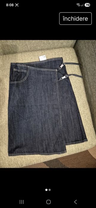 Fusta denim Mango petrecuta
