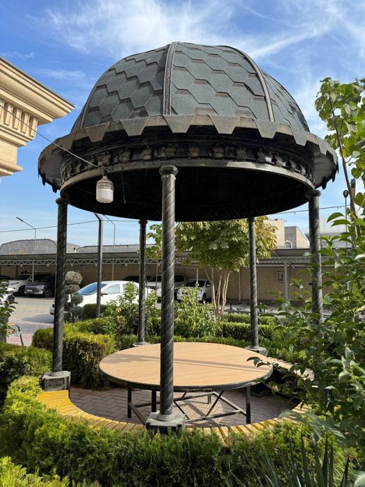 Металлические беседки и навес besedka naves matal konstruksiya