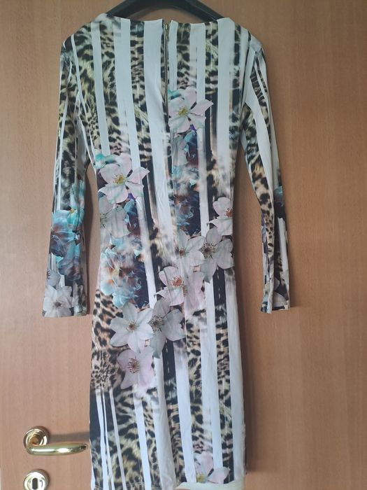 DiKa елегантна рокля с леопардов принт и цветя
