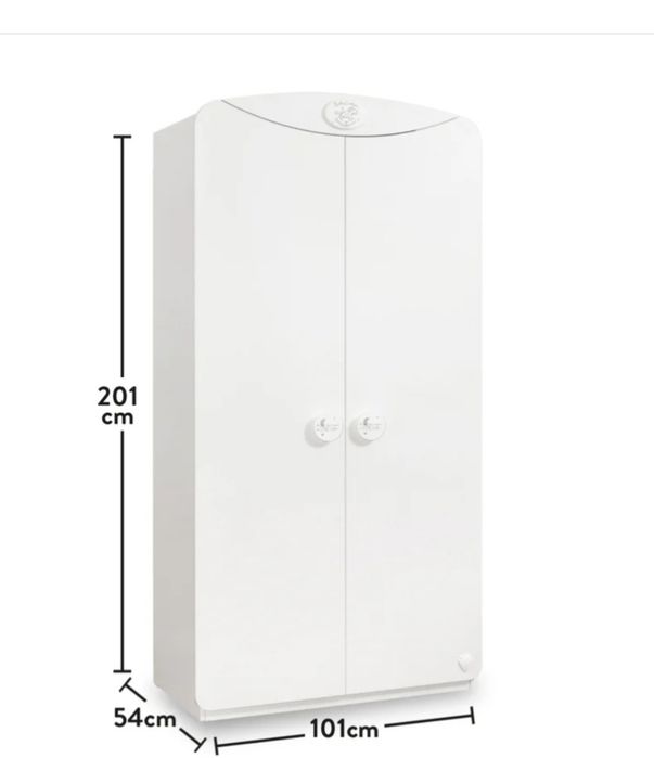 Детски двукрилен гардероб Baby Cotton МНОГО ЗАПАЗЕН !!!