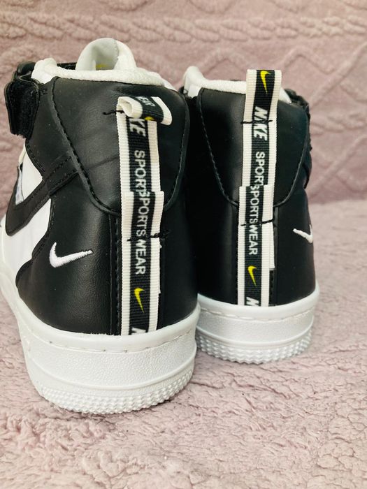 Ghete Nike AF1 alb cu negru