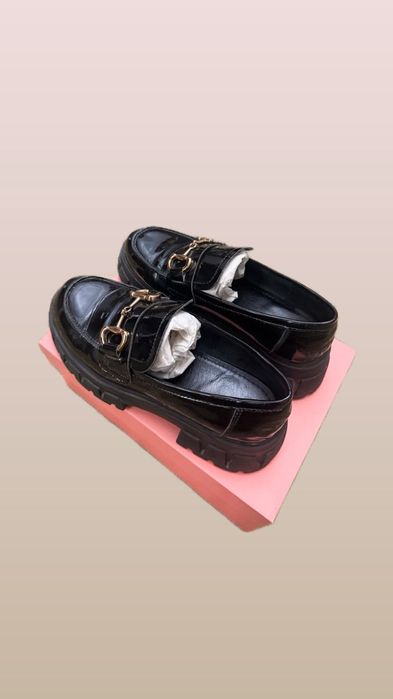 JOSINY лоферы чёрные (минималистичные)