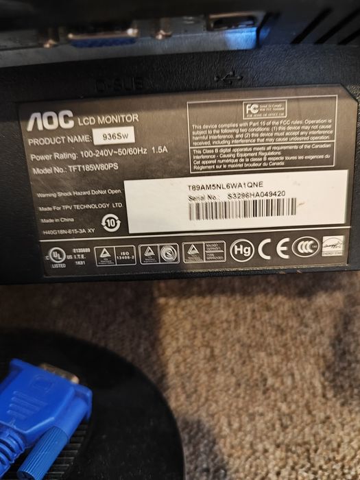 Монитор AOC 18.5дюймов