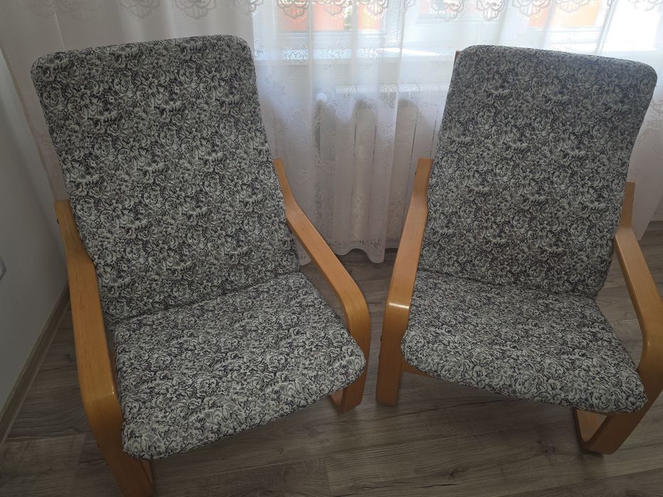 Set 2 fotolii cu 2 păturică albe