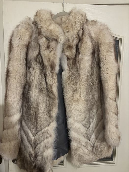 Палто сребърна лисица