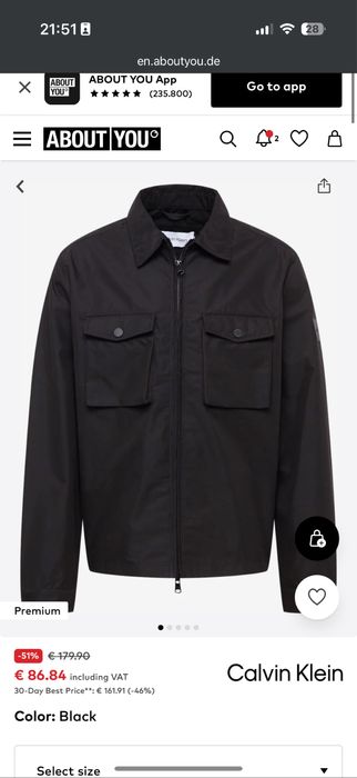 Риза-яке Calvin Klein (М)