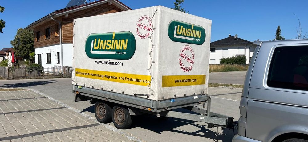 Remorca Unsinn 2 axe; 2600 kg din aluminiu.Perfecta stare