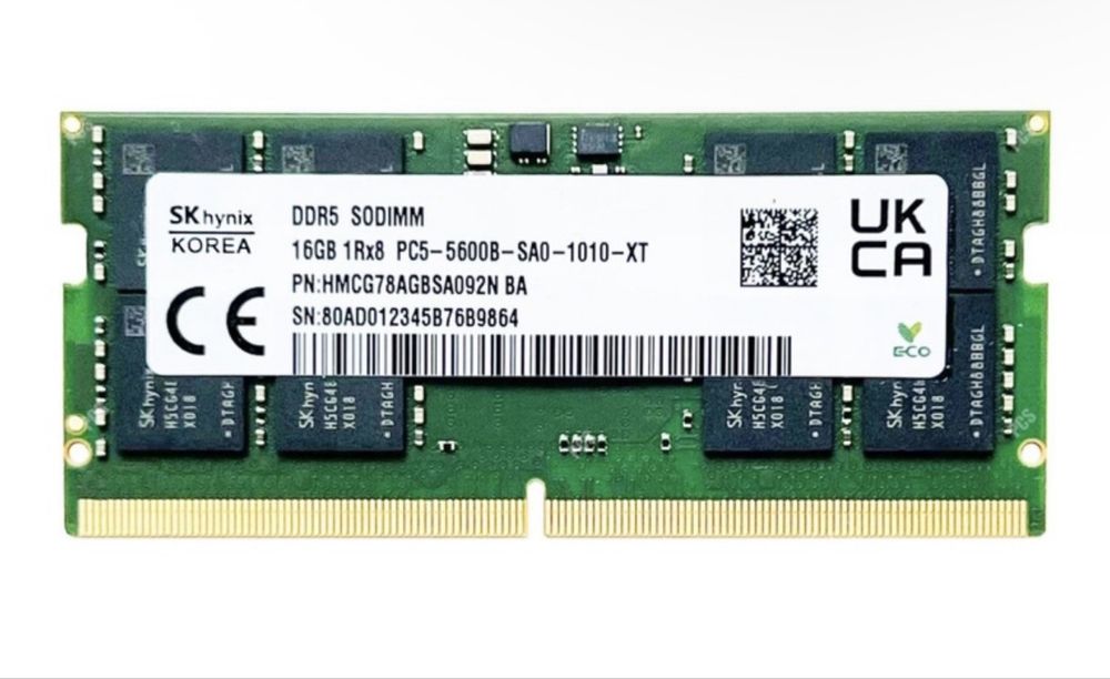 Озу для ноутбука SKhynix ddr5 16 gb 5600