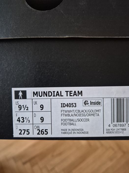 Профи футболни обувки / стоножки Adidas Mundial Team / размер 43 1/3