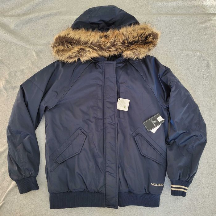 Volcom Plailist 5K Bomber Jacket Blue