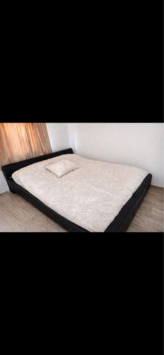 Pat matrimonial piele neagra originala