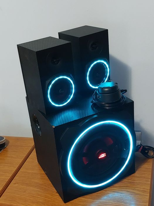 Boxe 2.1 SpeedLink Carbon RGB 60W, Bluetooth, Subwoofer activ, sateliti