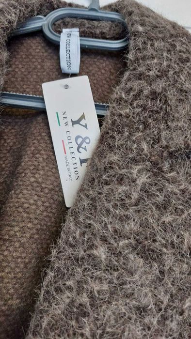 Cardigan gros, maro-stil oversized