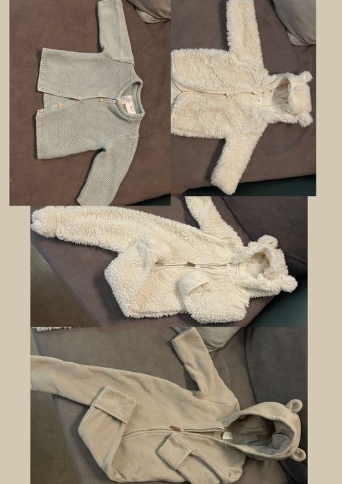 H&M Ватирани гащеризони, жилетки, космонавт 4-6м 68см за бебе