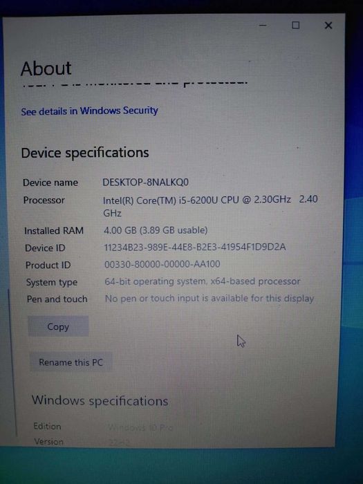 Laptop HP i5 generația 6 4GB RAM