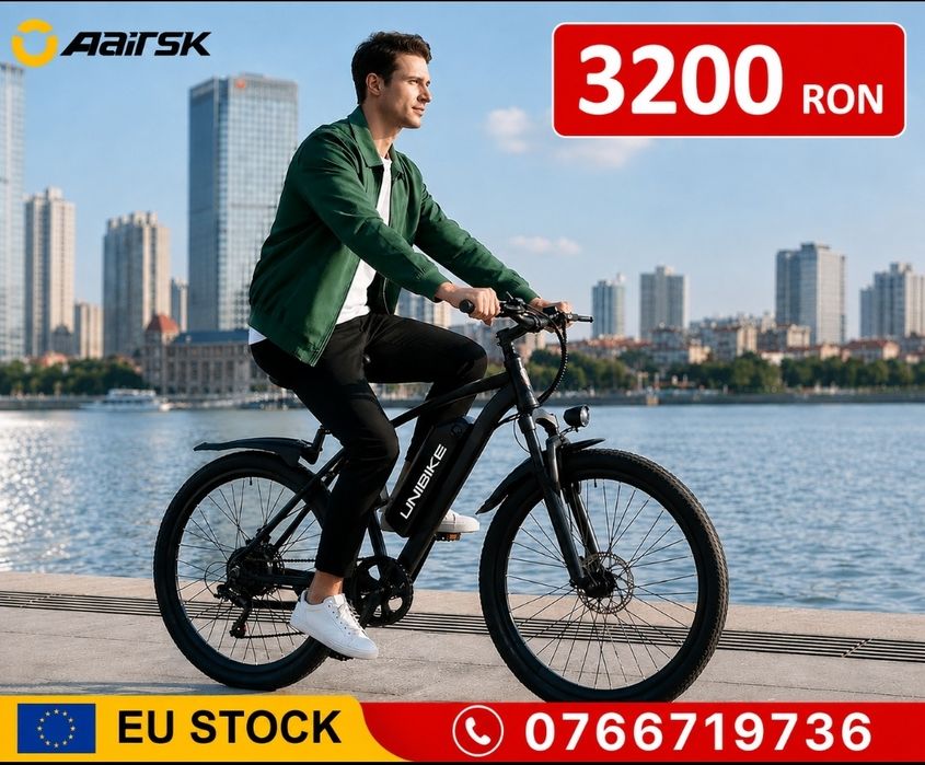 Bicicletă Electrică UNIBIKE Q7 36V 10Ah ,7 viteze,NFC