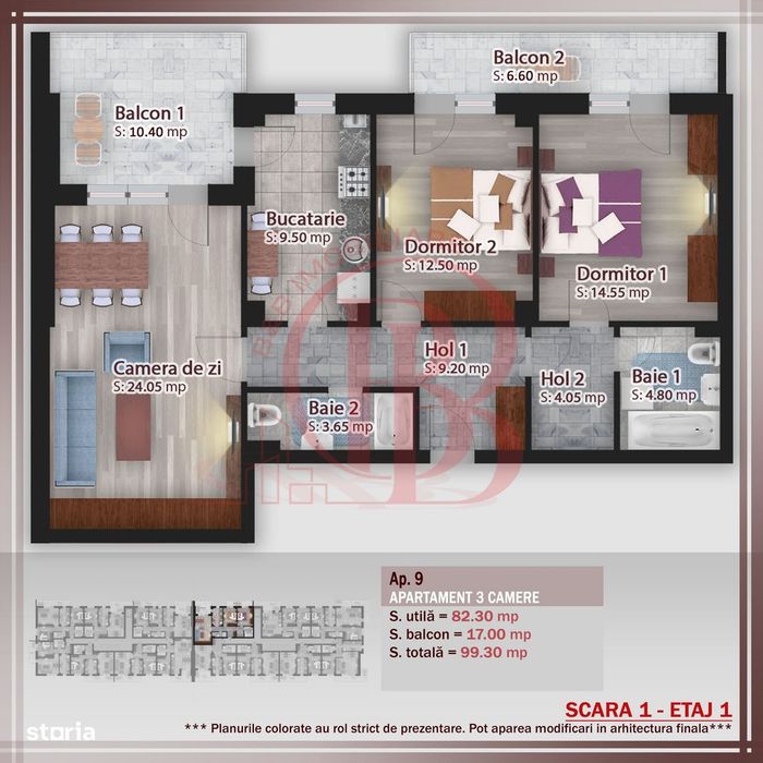 Titan-Pallady-Apartament 3 camere decomandat-7min STB