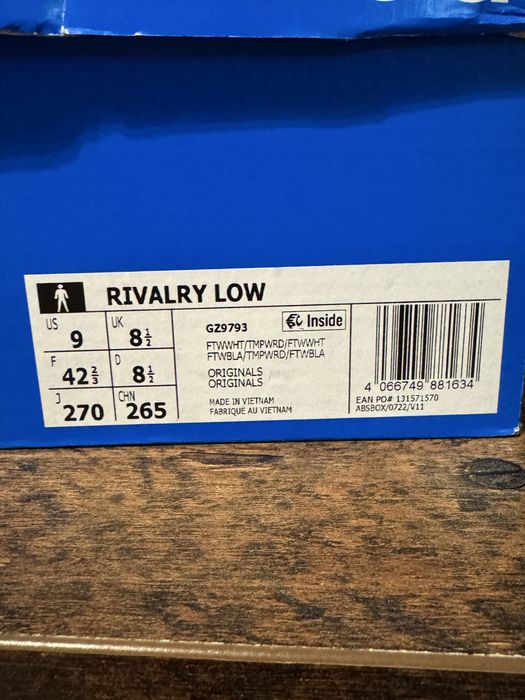 Adidas Rivalry low 42,5