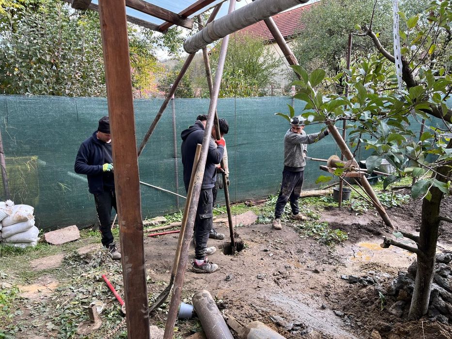 Foraje puțuri apă denisipare curățări adânciri