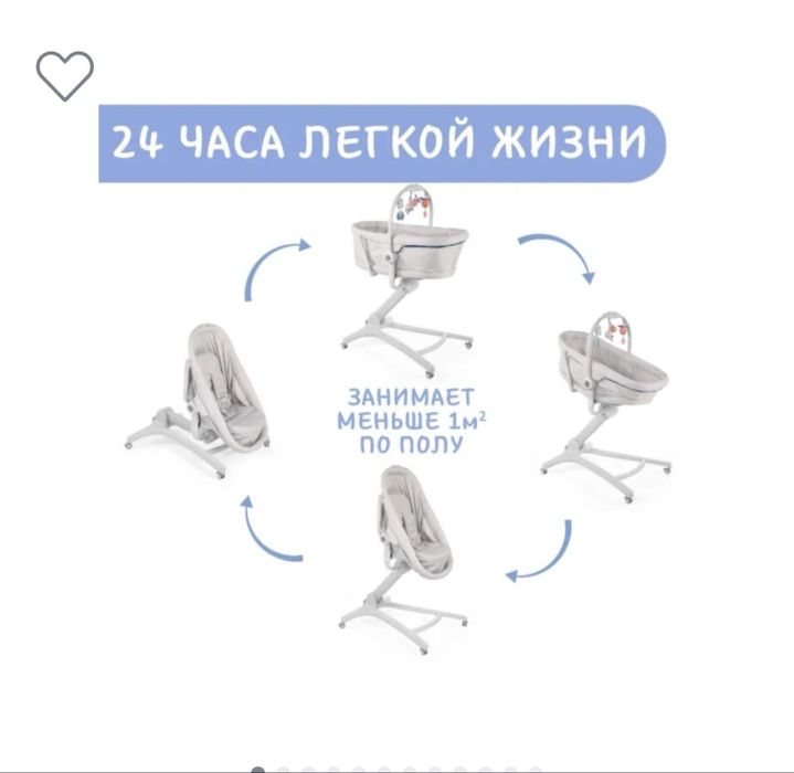 Кровать Chicco baby hug 4в1