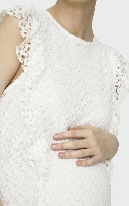 Бяла блуза за бременни Only Maternity