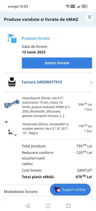 Hoverboard și scaun