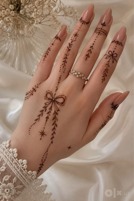 Рисую Мехенди/ Qo’lga Xna bilan rasm chizish